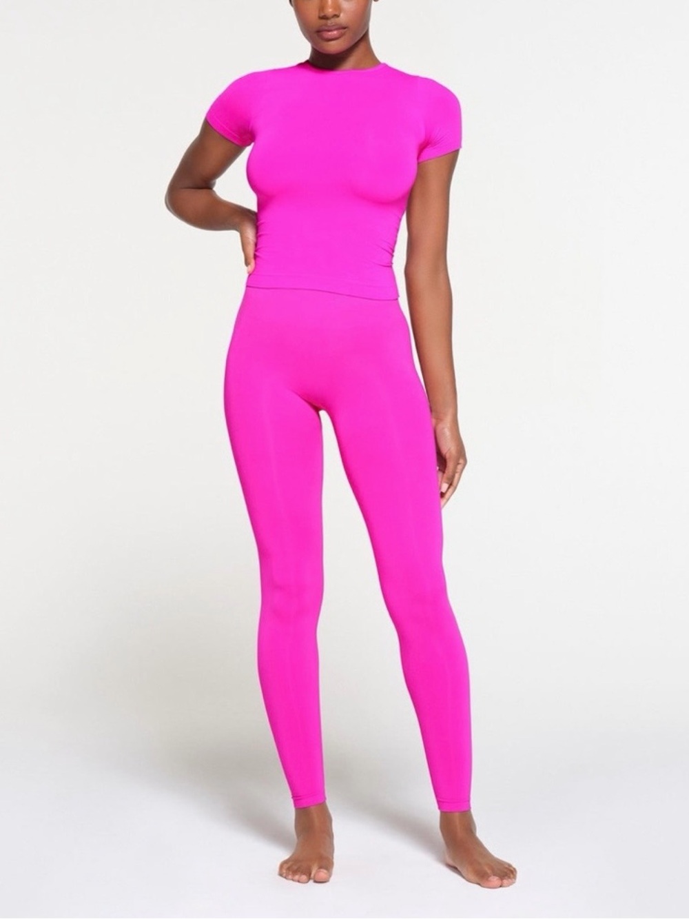 Skims Soft Smoothing Seamless Leggings Fuchsia Pink Size XS Shapewear Athleisure